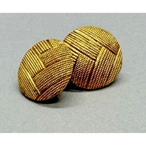 Vintage Monet Textured Gold Tone Stud Post Earrings READ